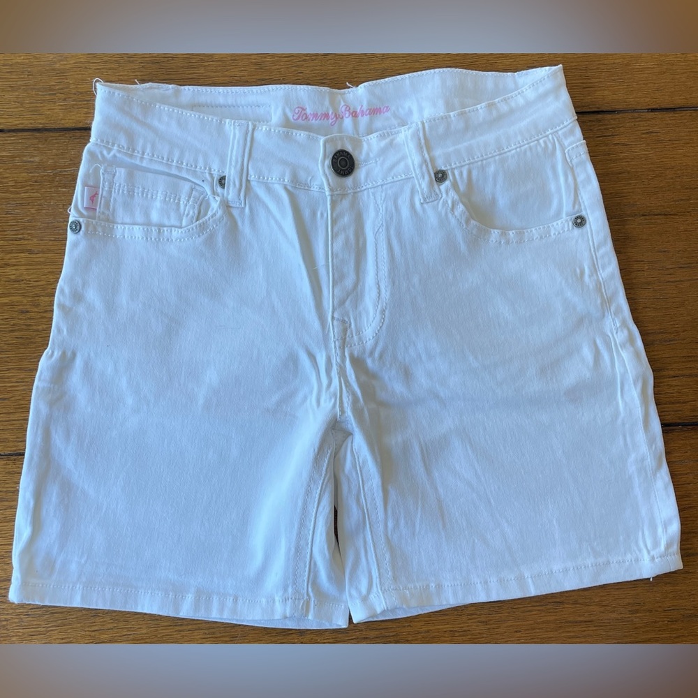 Tommy Bahama White Jean Shorts Classic Summer Essential